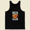 Pizza Is My Valentine 80s Retro Tank Top