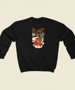 Plant Milkweed Butterfly Graphic 80s Sweatshirt Style