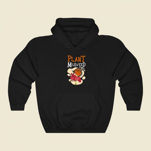 Plant Milkweed Butterfly Graphic Hoodie Style