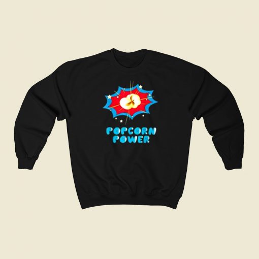 Popcorn Power Comic 80s Sweatshirt Style