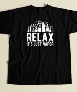 Relax It Just Vapor Funny 80s Retro T Shirt Style