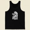 Rest In Pizza Funny Pizza Lover 80s Retro Tank Top