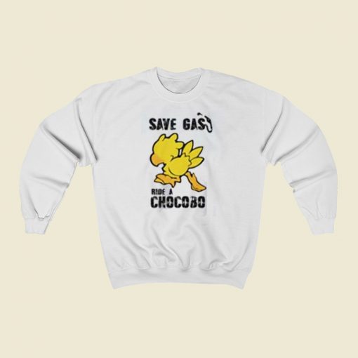 Ride a Chocobo Meme 80s Sweatshirt Style