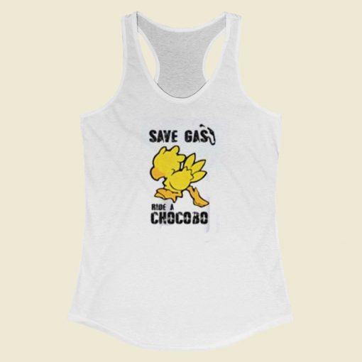 Ride a Chocobo Meme 80s Racerback Tank Top