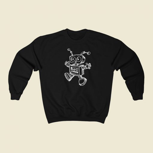 Robotics Retro Art 80s Sweatshirt Style