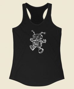 Robotics Retro Art 80s Racerback Tank Top