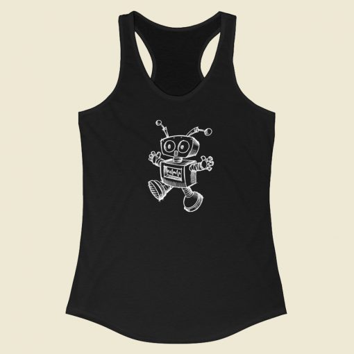 Robotics Retro Art 80s Racerback Tank Top