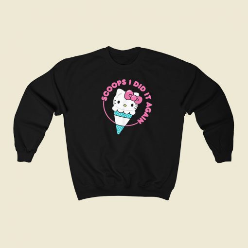 Scoops I Did It Again Graphic 80s Sweatshirt Style