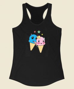 Sexy Kawaii Ice Cream 80s Racerback Tank Top