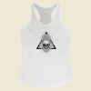 Skull Flower Day Of The Dead 80s Racerback Tank Top