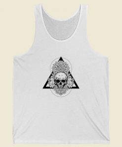 Skull Flower Day Of The Dead 80s Retro Tank Top