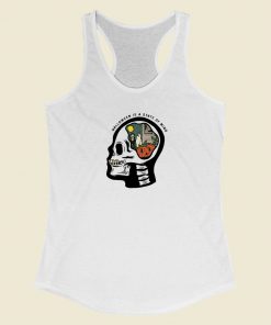 Skull Halloween Is A State Of Mind 80s Racerback Tank Top