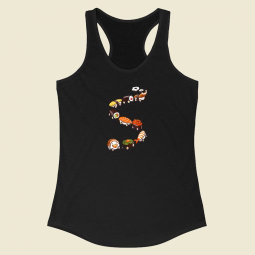 Sushi Train Japanese 80s Racerback Tank Top