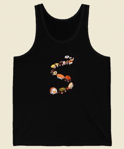 Sushi Train Japanese 80s Retro Tank Top