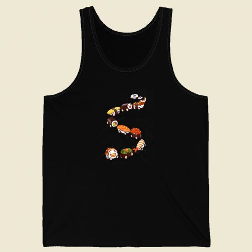 Sushi Train Japanese 80s Retro Tank Top