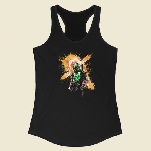 The Bounty Hunter Rises 80s Racerback Tank Top