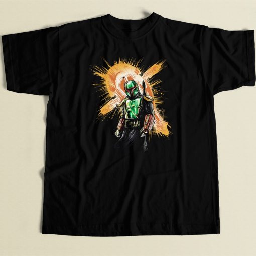 The Bounty Hunter Rises 80s Retro T Shirt Style