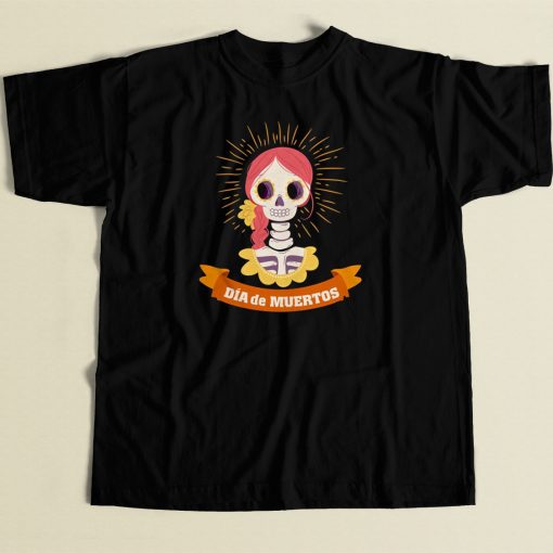 The Girl Skeleton Funny 80s Retro T Shirt Style