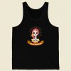 The Girl Skeleton Funny 80s Retro Tank Top