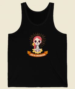 The Girl Skeleton Funny 80s Retro Tank Top