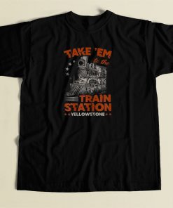 The Train Station Yellowstone 80s Retro T Shirt Style