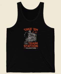 The Train Station Yellowstone 80s Retro Tank Top