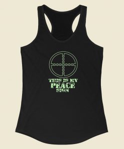 This Is My Peace Sign 80s Racerback Tank Top