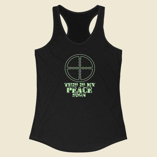 This Is My Peace Sign 80s Racerback Tank Top