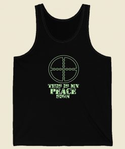 This Is My Peace Sign 80s Retro Tank Top