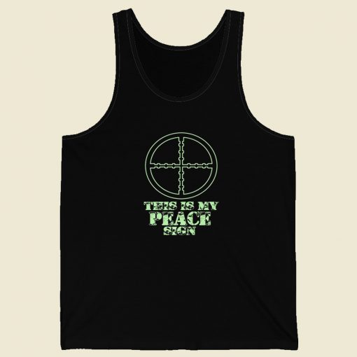 This Is My Peace Sign 80s Retro Tank Top