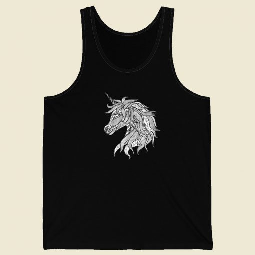 Unicorn Color Your Own 80s Retro Tank Top