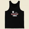 V Is For Valentine Vodka 80s Retro Tank Top