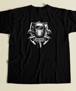 Welder Skull Mask Graphic 80s Retro T Shirt Style