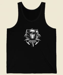 Welder Skull Mask Graphic 80s Retro Tank Top