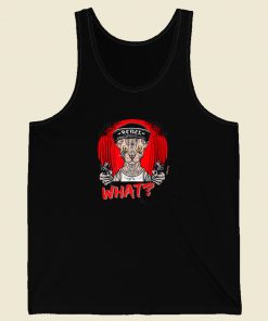 What Cat Rebel Funny 80s Retro Tank Top