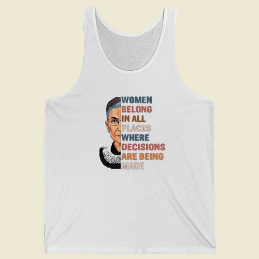 Women Belong In All Funny 80s Retro Tank Top