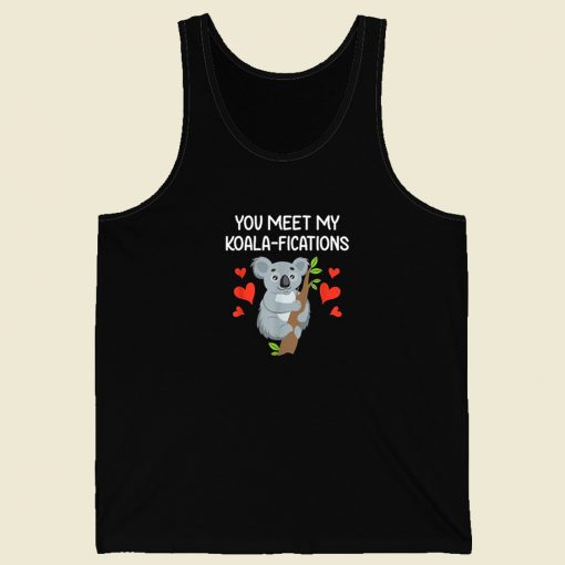 You Meet My Koalifications 80s Retro Tank Top