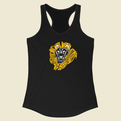 Zodiac Sign Leo 80s Racerback Tank Top