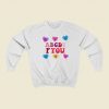 ABCDEFU Matching Colour 80s Sweatshirt Style