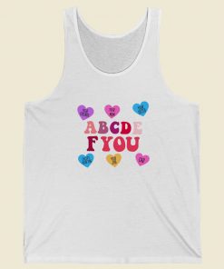 ABCDEFU Matching Colour 80s Tank Top