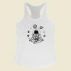 Astronaut Zen Yoga Spiritual Space 80s Racerback Tank Top