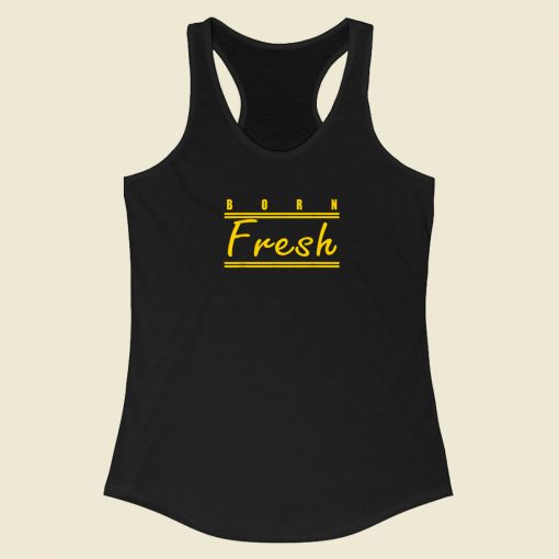 Born Fresh Gold Heads Basketball 80s Racerback Tank Top