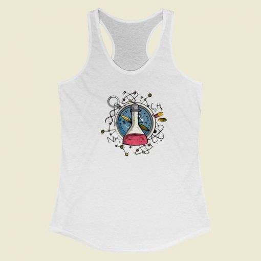 Chemist Elements Graphic 80s Racerback Tank Top