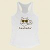 Chin Chillin Cat Funny 80s Racerback Tank Top