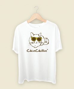 Chin Chillin Cat Funny 80s T Shirt Style