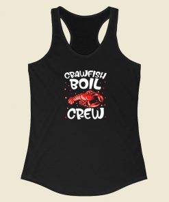 Crawfish Boil Crew Funny 80s Racerback Tank Top