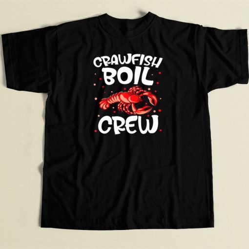 Crawfish Boil Crew Funny 80s T Shirt Style