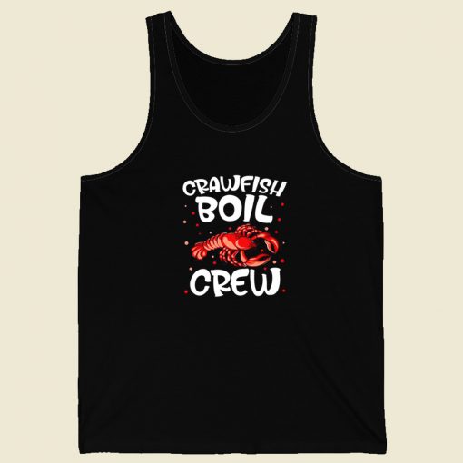 Crawfish Boil Crew Funny 80s Tank Top