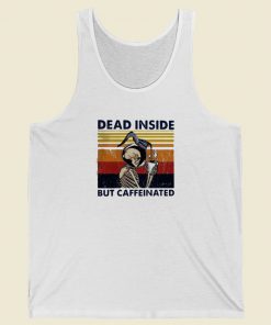 Dead Inside But Caffeinated Vintage 80s Tank Top