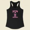 Death Row Records Logo Pink 80s Racerback Tank Top